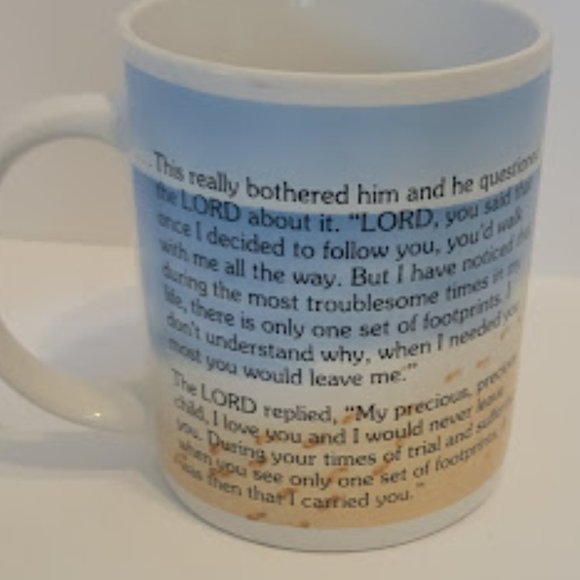 Footprints in the Sand Coffee Mug - Picture 2 of 3